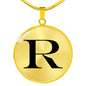 Initial R v1a - 18k Gold Finished Luxury Necklace