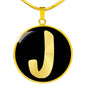 Initial J v2b - 18k Gold Finished Luxury Necklace
