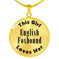 English Foxhound - 18k Gold Finished Luxury Necklace