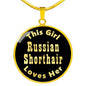 Russian Shorthair v2 - 18k Gold Finished Luxury Necklace