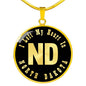 Heart In North Dakota v02 - 18k Gold Finished Luxury Necklace
