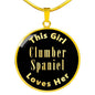 Clumber Spaniel v2 - 18k Gold Finished Luxury Necklace
