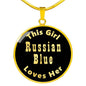 Russian Blue v2 - 18k Gold Finished Luxury Necklace