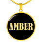 Amber v02 - 18k Gold Finished Luxury Necklace