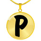 Initial P v1b - 18k Gold Finished Luxury Necklace