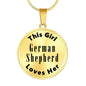 German Shepherd - 18k Gold Finished Luxury Necklace