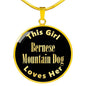 Bernese Mountain Dog - 18k Gold Finished Luxury Necklace