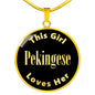 Pekingese v2 - 18k Gold Finished Luxury Necklace