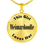 Weimardoodle - 18k Gold Finished Luxury Necklace