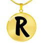 Initial R v1b - 18k Gold Finished Luxury Necklace
