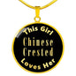 Chinese Crested v2 - 18k Gold Finished Luxury Necklace