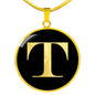 Initial T v2a - 18k Gold Finished Luxury Necklace