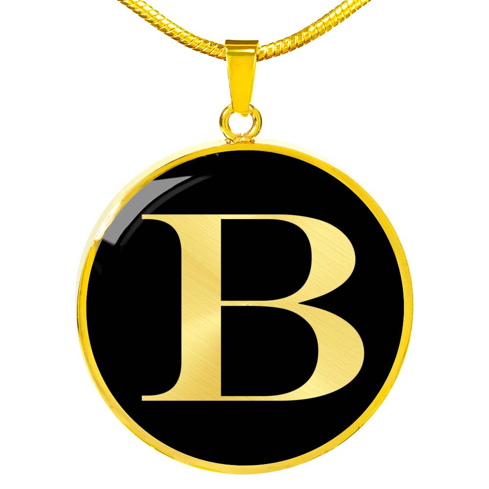 Initial B v2a - 18k Gold Finished Luxury Necklace
