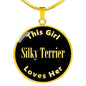 Silky Terrier v2 - 18k Gold Finished Luxury Necklace