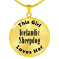 Icelandic Sheepdog - 18k Gold Finished Luxury Necklace
