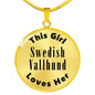 Swedish Vallhund - 18k Gold Finished Luxury Necklace
