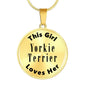 Yorkie Terrier v2 - 18k Gold Finished Luxury Necklace