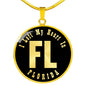 Heart In Florida v02 - 18k Gold Finished Luxury Necklace