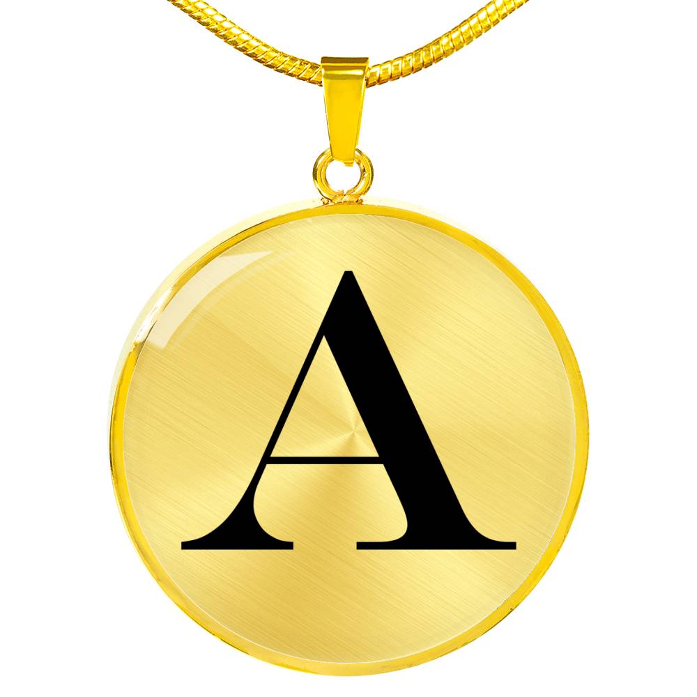 Initial A v1a - 18k Gold Finished Luxury Necklace