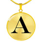 Initial A v1a - 18k Gold Finished Luxury Necklace