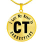 Heart In Connecticut v01 - 18k Gold Finished Luxury Necklace