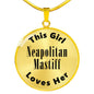 Neapolitan Mastiff - 18k Gold Finished Luxury Necklace