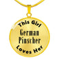 German Pinscher - 18k Gold Finished Luxury Necklace