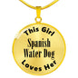 Spanish Water Dog - 18k Gold Finished Luxury Necklace