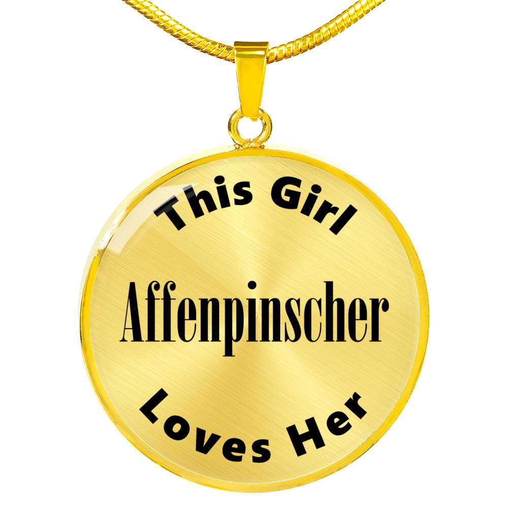 Affenpinscher - 18k Gold Finished Luxury Necklace