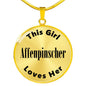 Affenpinscher - 18k Gold Finished Luxury Necklace