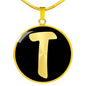 Initial T v2b - 18k Gold Finished Luxury Necklace