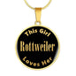 Rottweiler v2 - 18k Gold Finished Luxury Necklace