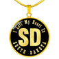 Heart In South Dakota v02 - 18k Gold Finished Luxury Necklace