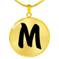 Initial M v1b - 18k Gold Finished Luxury Necklace