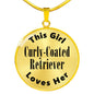 Curly-Coated Retriever - 18k Gold Finished Luxury Necklace