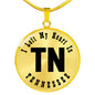 Heart In Tennessee v01 - 18k Gold Finished Luxury Necklace