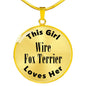 Wire Fox Terrier - 18k Gold Finished Luxury Necklace