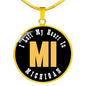 Heart In Michigan - 18k Gold Finished Luxury Necklace