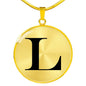 Initial L v1a - 18k Gold Finished Luxury Necklace