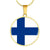 Finnish Flag - 18k Gold Finished Luxury Necklace