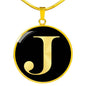 Initial J v2a - 18k Gold Finished Luxury Necklace