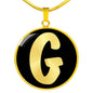 Initial G v2b - 18k Gold Finished Luxury Necklace