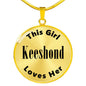 Keeshond - 18k Gold Finished Luxury Necklace