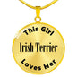 Irish Terrier - 18k Gold Finished Luxury Necklace