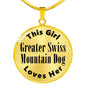 Greater Swiss Mountain Dog - 18k Gold Finished Luxury Necklace