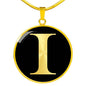 Initial I v2a - 18k Gold Finished Luxury Necklace