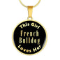 French Bulldog v1 - 18k Gold Finished Luxury Necklace