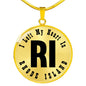 Heart In Rhode Island v01 - 18k Gold Finished Luxury Necklace
