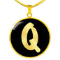 Initial Q v2b - 18k Gold Finished Luxury Necklace