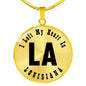 Heart In Louisiana v01 - 18k Gold Finished Luxury Necklace